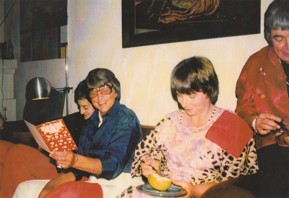 Leda celebrating her birthday with Rosemary seated far right
